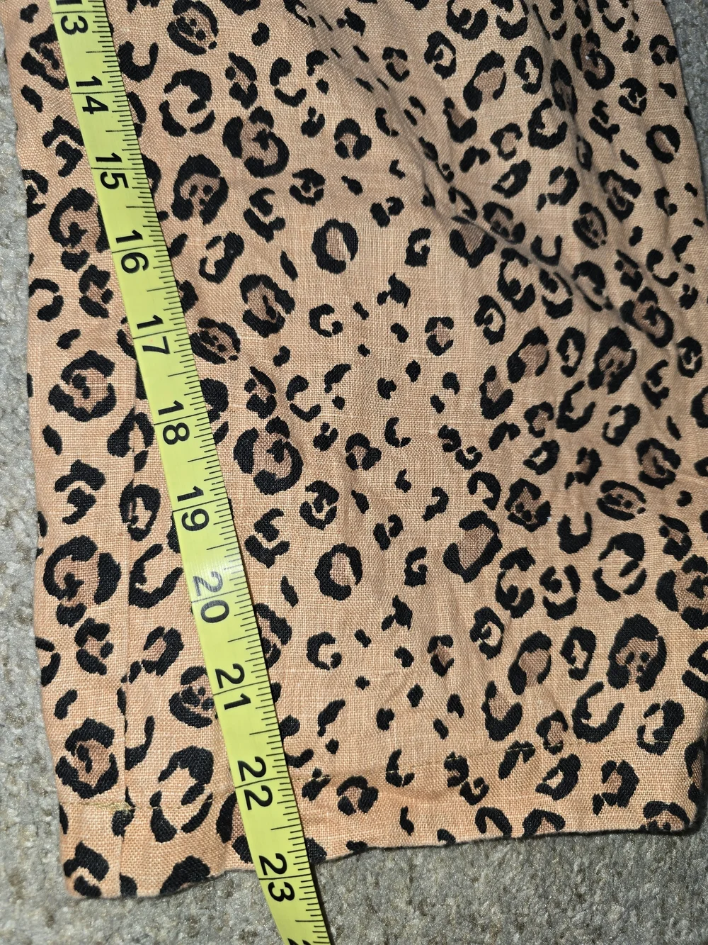 Reformation 100% Linen Leopard Print Cropped Pants Size 0